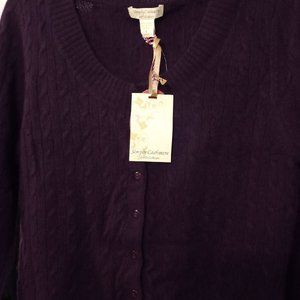 Simply Cashmere Cardigan Sweater NWT Long Sleeves